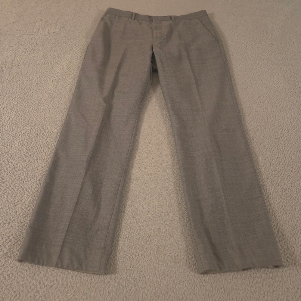 Express Pants Mens 34x30 Gray Producer Pleated Wool Blend Trousers 00s